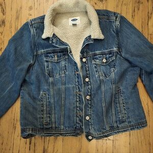 Old Navy Sherpa Fleece Jacket – Tan / Cream – Womens XL – Cozy Winter Zip-Up